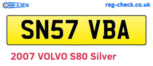 SN57VBA are the vehicle registration plates.