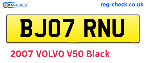 BJ07RNU are the vehicle registration plates.