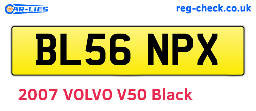 BL56NPX are the vehicle registration plates.