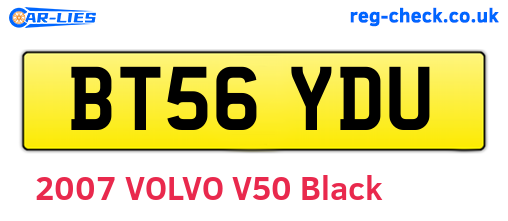 BT56YDU are the vehicle registration plates.
