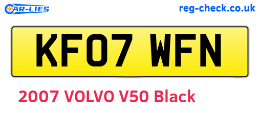 KF07WFN are the vehicle registration plates.