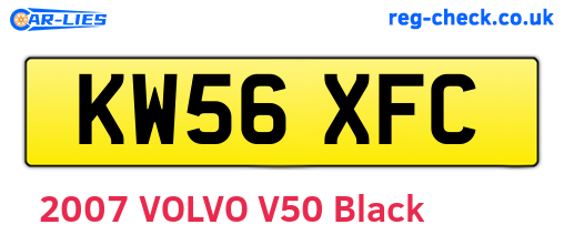 KW56XFC are the vehicle registration plates.