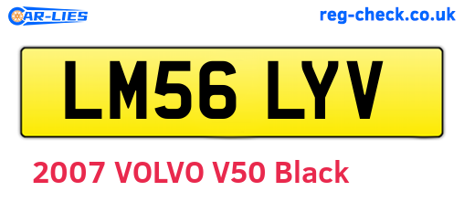 LM56LYV are the vehicle registration plates.