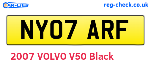 NY07ARF are the vehicle registration plates.