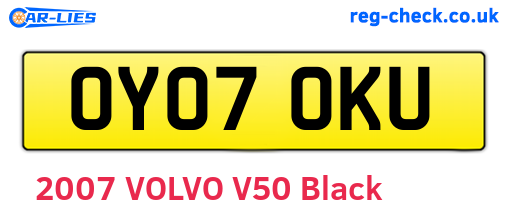 OY07OKU are the vehicle registration plates.