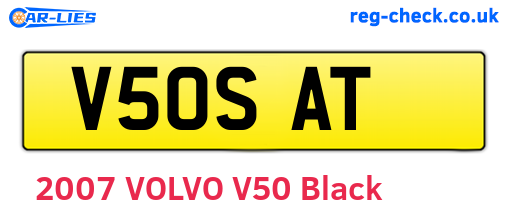 V50SAT are the vehicle registration plates.