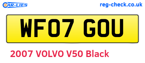 WF07GOU are the vehicle registration plates.