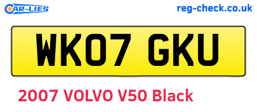 WK07GKU are the vehicle registration plates.