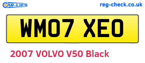 WM07XEO are the vehicle registration plates.