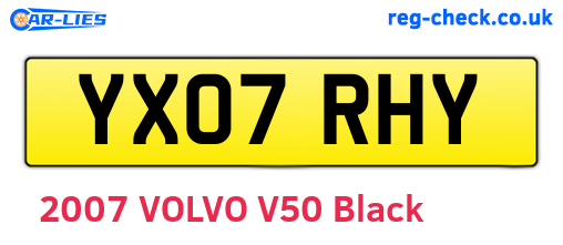 YX07RHY are the vehicle registration plates.