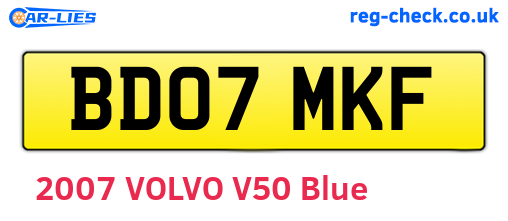 BD07MKF are the vehicle registration plates.