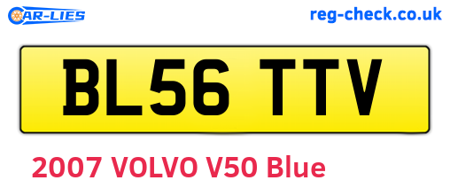 BL56TTV are the vehicle registration plates.