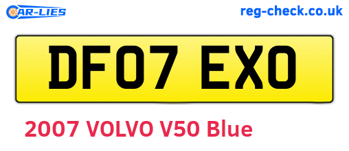 DF07EXO are the vehicle registration plates.