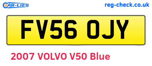 FV56OJY are the vehicle registration plates.