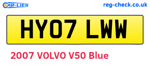 HY07LWW are the vehicle registration plates.