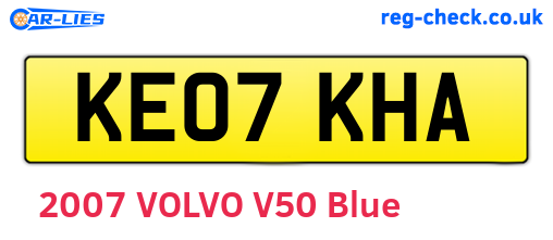 KE07KHA are the vehicle registration plates.