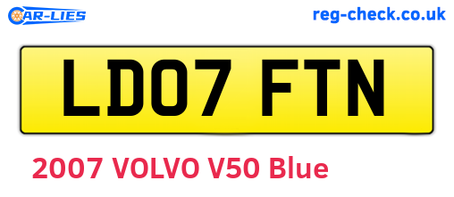 LD07FTN are the vehicle registration plates.