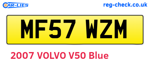 MF57WZM are the vehicle registration plates.