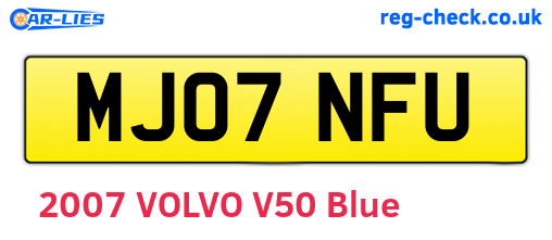 MJ07NFU are the vehicle registration plates.