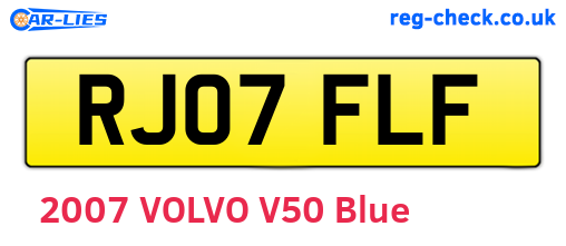 RJ07FLF are the vehicle registration plates.