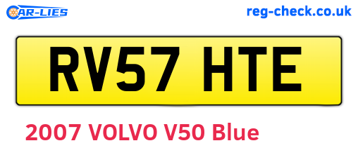 RV57HTE are the vehicle registration plates.