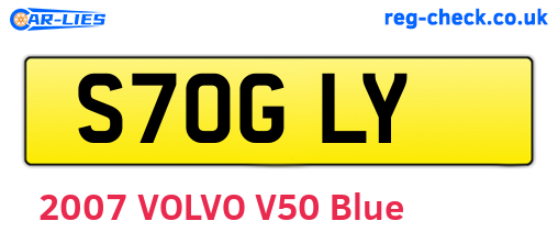 S70GLY are the vehicle registration plates.