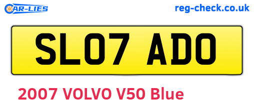 SL07ADO are the vehicle registration plates.