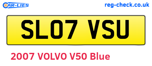 SL07VSU are the vehicle registration plates.