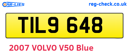 TIL9648 are the vehicle registration plates.