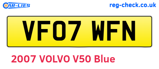 VF07WFN are the vehicle registration plates.