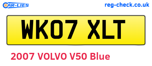 WK07XLT are the vehicle registration plates.