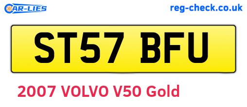 ST57BFU are the vehicle registration plates.