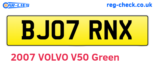 BJ07RNX are the vehicle registration plates.
