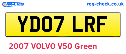 YD07LRF are the vehicle registration plates.