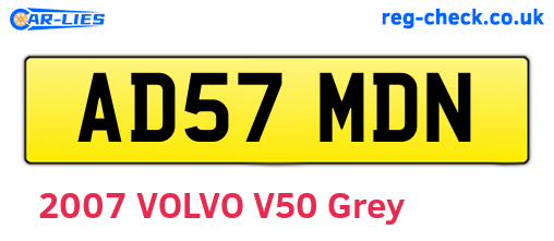AD57MDN are the vehicle registration plates.