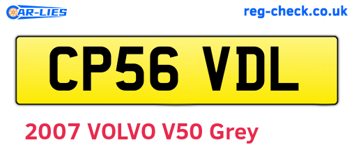 CP56VDL are the vehicle registration plates.