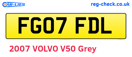 FG07FDL are the vehicle registration plates.