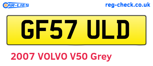 GF57ULD are the vehicle registration plates.