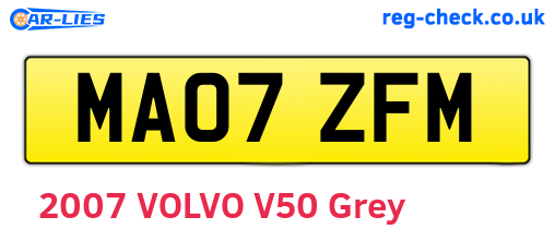 MA07ZFM are the vehicle registration plates.