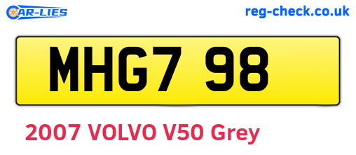 MHG798 are the vehicle registration plates.