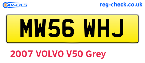 MW56WHJ are the vehicle registration plates.