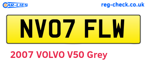 NV07FLW are the vehicle registration plates.