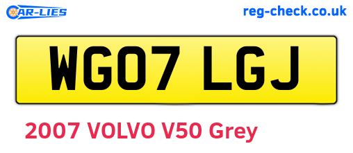 WG07LGJ are the vehicle registration plates.