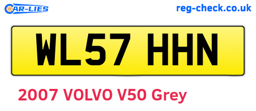 WL57HHN are the vehicle registration plates.