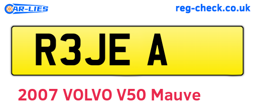 R3JEA are the vehicle registration plates.