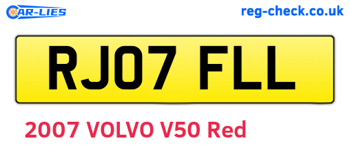 RJ07FLL are the vehicle registration plates.