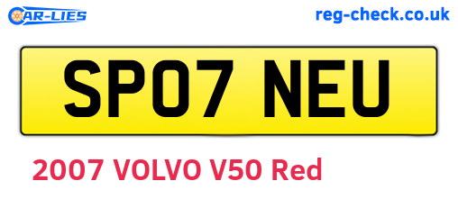 SP07NEU are the vehicle registration plates.