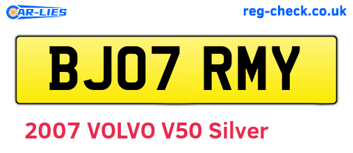 BJ07RMY are the vehicle registration plates.