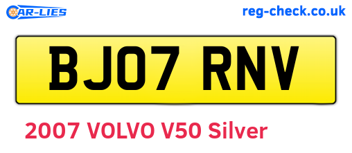 BJ07RNV are the vehicle registration plates.