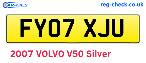 FY07XJU are the vehicle registration plates.